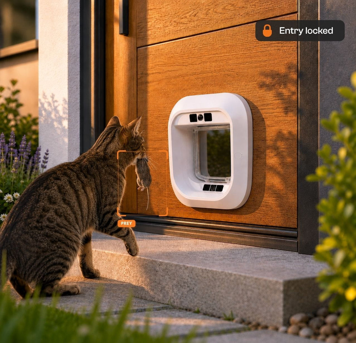 Flappie Katzenklappe montiert
